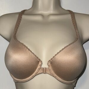 Victoria’s Secret Body by Victoria Front Close Racerback Demi Bra 32D Nude Tan
